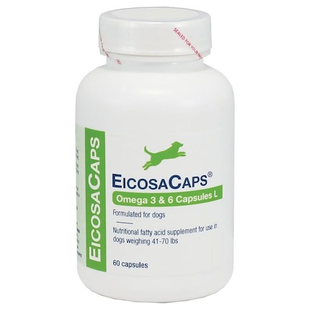 Eicosacaps Omega 3 & 6 Capsules, 41-70 lbs., 60PK 21297